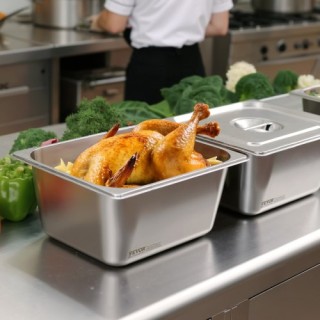 VEVOR Δοχεία Ξενοδοχείου με Καπάκια 1/2 Διαστάσεων, Βαθύ Ανοξείδωτο... VEVOR Δοχεία Ξενοδοχείου με Καπάκια 1/2 Διαστάσεων, Βαθύ Ανοξείδωτο...