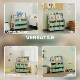 AIYAPLAY Ράφι Αποθήκευσης Παιχνιδιών με 6 Υφασμάτινα Συρτάρια και Β... AIYAPLAY Ράφι Αποθήκευσης Παιχνιδιών με 6 Υφασμάτινα Συρτάρια και Β...