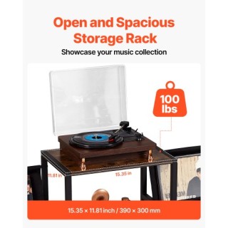 VEVOR Μαύρη Μεταλλική Βάση Πικάπ 3 Επιπέδων για 280 Δίσκους Βινυλίο... VEVOR Μαύρη Μεταλλική Βάση Πικάπ 3 Επιπέδων για 280 Δίσκους Βινυλίο...