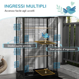 PawHut Κλουβί για Πουλιά με Αποσπώμενο Δίσκο και Παλουκάκια, Κλουβί... PawHut Κλουβί για Πουλιά με Αποσπώμενο Δίσκο και Παλουκάκια, Κλουβί...