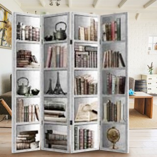 BAKAJI Παραβάν 4 Πάνελ με Εκτύπωση Μπρος-Πίσω Βιβλιοθήκη Διαχωριστ... BAKAJI Παραβάν 4 Πάνελ με Εκτύπωση Μπρος-Πίσω Βιβλιοθήκη Διαχωριστ...