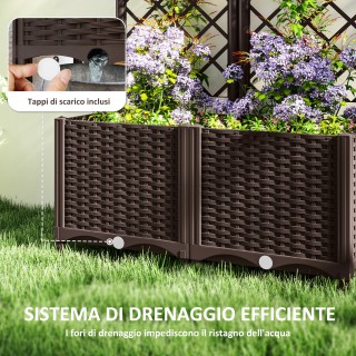 Outsunny Υπερυψωμένη Ζαρντινιέρα με Πέργκολα για Αναρριχώμενα και 8...