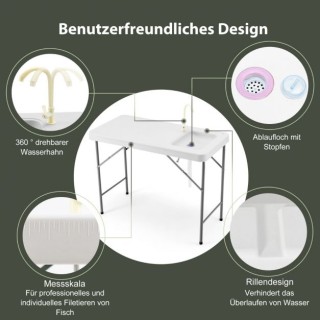 Φορητό Τραπέζι Καθαρισμού Ψαριών με Νεροχύτη για Πικνίκ & Ψάρεμα CO... Φορητό Τραπέζι Καθαρισμού Ψαριών με Νεροχύτη για Πικνίκ & Ψάρεμα CO...