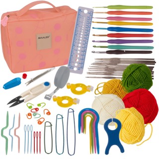Maaleo Σετ Πλεκτικής 58 τμχ με Βελονάκια και Αξεσουάρ 25692 Maaleo Σετ Πλεκτικής 58 τμχ με Βελονάκια και Αξεσουάρ 25692