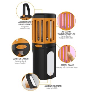 BAKAJI Φορητή Ηλεκτρική Εντομοπαγίδα LED Φακός Για Κάμπινγκ Με Μπατ... BAKAJI Φορητή Ηλεκτρική Εντομοπαγίδα LED Φακός Για Κάμπινγκ Με Μπατ...
