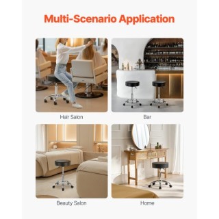 VEVOR Περιστρεφόμενο Σκαμπό με Ρόδες Ρυθμιζόμενο Ύψος Μαύρο YDHSJSY... VEVOR Περιστρεφόμενο Σκαμπό με Ρόδες Ρυθμιζόμενο Ύψος Μαύρο YDHSJSY...