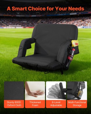 VEVOR Θερμαινόμενο Κάθισμα Σταδίου με Δόνηση και Θήκες για Εκδηλώσε... VEVOR Θερμαινόμενο Κάθισμα Σταδίου με Δόνηση και Θήκες για Εκδηλώσε...