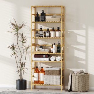 HOMCOM Ράφι από Μπαμπού με 6 Επίπεδα και Ρυθμιζόμενα Ράφια, 60x26x1... HOMCOM Ράφι από Μπαμπού με 6 Επίπεδα και Ρυθμιζόμενα Ράφια, 60x26x1...