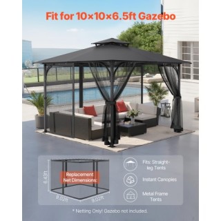 VEVOR Αντικατάσταση Δικτυωτού Δικτυού Κιόσκι 10x10x6.5 ft, Μόνο Δίχ...