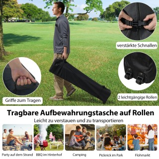 Costway Φορητό Πτυσσόμενο Κιόσκι Κήπου 3x3μ με Πλευρικό Τοίχο και Τ... Costway Φορητό Πτυσσόμενο Κιόσκι Κήπου 3x3μ με Πλευρικό Τοίχο και Τ...