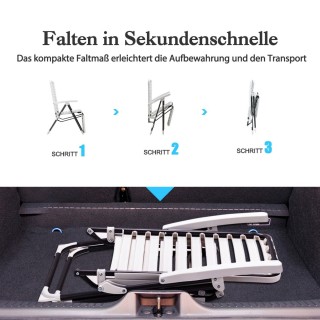 Costway  Ρυθμιζόμενη Ξαπλώστρα Βεράντας με 7 Θέσεις και Πτυσσόμενο ...