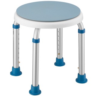 BAKAJI  Περιστρεφόμενο Σκαμπό Ντους Καθιστό Καρέκλα Μπάνιου Ρυθμιζό...