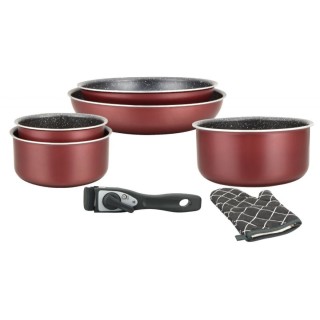 Herzberg Σετ Μαγειρικών Σκευών 7 τεμαχίων με επίστρωση πέτρας και ... Herzberg Σετ Μαγειρικών Σκευών 7 τεμαχίων με επίστρωση πέτρας και ...