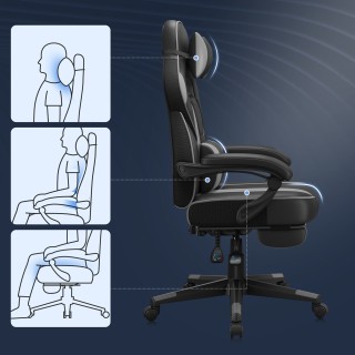 SONGMICS Εργονομική Καρέκλα Gaming & Γραφείου με Υποπόδιο, Μαύρο & ... SONGMICS Εργονομική Καρέκλα Gaming & Γραφείου με Υποπόδιο, Μαύρο & ...