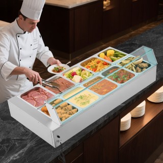 VEVOR Ηλεκτρική Θερμαντική Συσκευή Τροφίμων 1700W με Γυάλινο Κάλυμμ... VEVOR Ηλεκτρική Θερμαντική Συσκευή Τροφίμων 1700W με Γυάλινο Κάλυμμ...