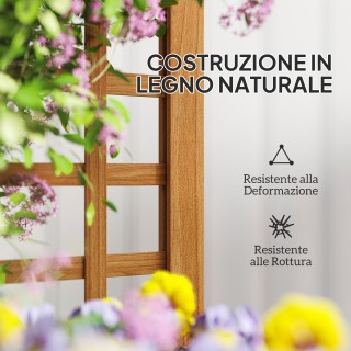 Outsunny Ζαρντινιέρα με Πέργκολα για Αναρριχώμενα με Οπή Αποστράγγι...