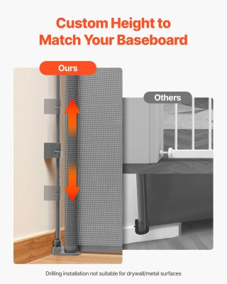 VEVOR Πτυσσόμενη Πύλη Ασφαλείας: Επεκτείνεται έως 1430 mm Πλάτος, 7...