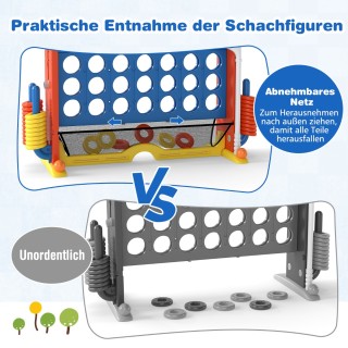 Costway Jumbo 4 στη Σειρά 4 σε 1 με Ρίψη Κρίκων, Μπασκέτα, Γκολφ κα...