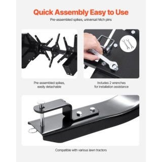 VEVOR 48 Ρυμουλκούμενος Αεριστήρας με Καθολικό Σύνδεσμο TCSHXPQQ48Y...