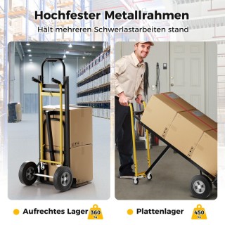 Costway 3 σε 1 καρότσι με 4 ελαστικούς τροχούς & σχοινί δεσίματος κ...