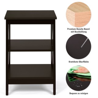 Costway Πολυλειτουργικό Κομοδίνο/Βοηθητικό Τραπέζι με 3 Ράφια για ... Costway Πολυλειτουργικό Κομοδίνο/Βοηθητικό Τραπέζι με 3 Ράφια για ...