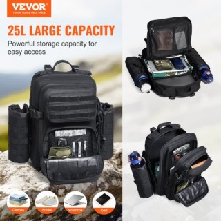 VEVOR  Στρατιωτικό Σακίδιο 25L με Molle & 3 Θήκες ZSBBMKSHS25LHB7THV0