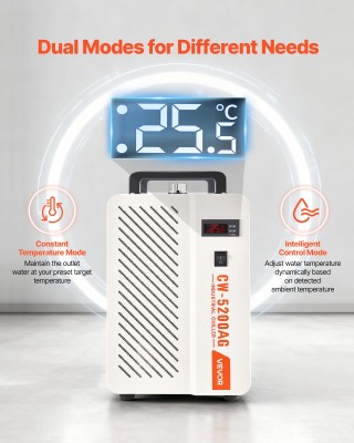 VEVOR Βιομηχανικό Ψυγείο Νερού 1600W με Συμπιεστή και Δεξαμενή 7L γ...