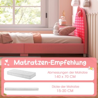 Costway Ονειρεμένο Παιδικό Κρεβάτι με Σταθερό Ξύλινο Πλαίσιο και Δ... Costway Ονειρεμένο Παιδικό Κρεβάτι με Σταθερό Ξύλινο Πλαίσιο και Δ...