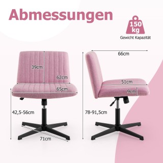 Costway Περιστρεφόμενη Καρέκλα Γραφείου Χωρίς Μπράτσα με Λινό Ύφασ... Costway Περιστρεφόμενη Καρέκλα Γραφείου Χωρίς Μπράτσα με Λινό Ύφασ...