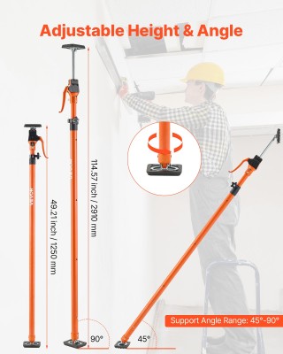 VEVOR Ρυθμιζόμενος Υποστηρικτικός Πόλος Ντουλαπιών 49-115 εκ. ZXKSC... VEVOR Ρυθμιζόμενος Υποστηρικτικός Πόλος Ντουλαπιών 49-115 εκ. ZXKSC...