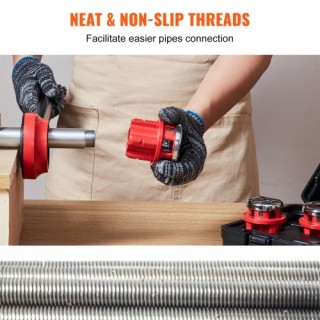 VEVOR Σετ Εργαλείου Σπειρώματος με Καστάνια 1/2, 3/4, 1 NPT SDGLWQJ...