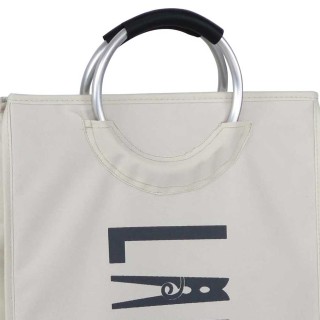 BAKAJI Πτυσσόμενο Καλάθι Απλύτων Υφασμάτινο με Μεταλλικές Λαβές - Κ... BAKAJI Πτυσσόμενο Καλάθι Απλύτων Υφασμάτινο με Μεταλλικές Λαβές - Κ...