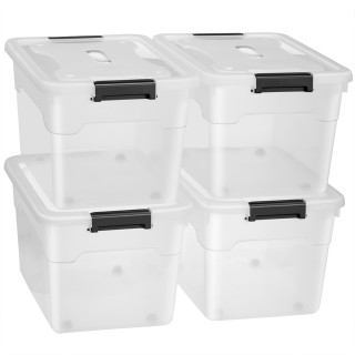 BAKAJI Σετ Κουτιά 4 x 45 L Πλαστικό Αποθηκευτικό Συρτάρι Εξοικονόμ... BAKAJI Σετ Κουτιά 4 x 45 L Πλαστικό Αποθηκευτικό Συρτάρι Εξοικονόμ...