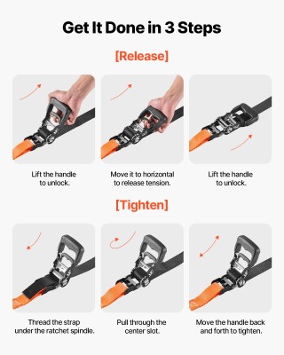 VEVOR Ιμάντες Δεσίματος με Καραμπίνερ, 1100 kg, 38.1mm x 1.8m, Σετ ... VEVOR Ιμάντες Δεσίματος με Καραμπίνερ, 1100 kg, 38.1mm x 1.8m, Σετ ...