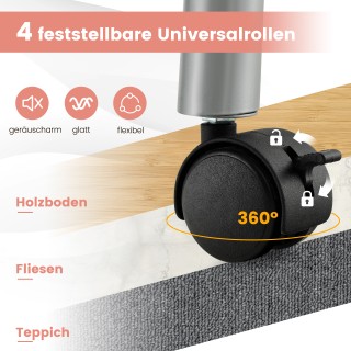 Costway Φορητό Τραπέζι Μανικιούρ με Ηλεκτρικό Συλλέκτη Σκόνης και Λ...