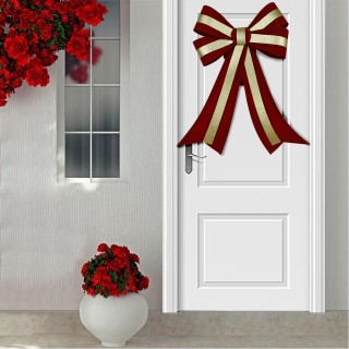 BAKAJI Χριστουγεννιάτικο Φιόγκο Πόρτας 45x75 Κόκκινο και Χρυσό Διακ... BAKAJI Χριστουγεννιάτικο Φιόγκο Πόρτας 45x75 Κόκκινο και Χρυσό Διακ...