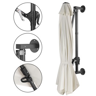 BAKAJI Ομπρελόνε τοίχου 300 εκ. Παρασόλι Τοίχου Μεταλλική Δομή Κιό... BAKAJI Ομπρελόνε τοίχου 300 εκ. Παρασόλι Τοίχου Μεταλλική Δομή Κιό...