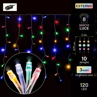 Kooper Τέντα με 120 LED πολύχρωμες 10 γραμμές, 8 λειτουργίες φωτισμ...