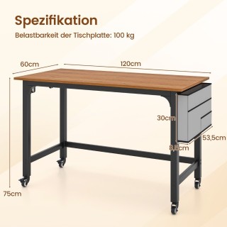 Costway Κινητό Γραφείο με Ευρύχωρη Επιφάνεια και Αποθηκευτικό Χώρο ... Costway Κινητό Γραφείο με Ευρύχωρη Επιφάνεια και Αποθηκευτικό Χώρο ...