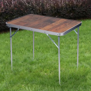 BAKAJI Πτυσσόμενο Τραπέζι Πικνίκ Εξωτερικού Χώρου Εφέ Ξύλου 70x50x6...