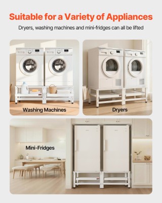 VEVOR Σετ Βάσεων Πλυντηρίου & Στεγνωτηρίου, 355mm Ύψος, 318kg Φορτί... VEVOR Σετ Βάσεων Πλυντηρίου & Στεγνωτηρίου, 355mm Ύψος, 318kg Φορτί...