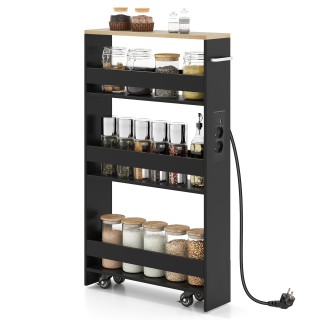 Costway Καροτσάκι αποθήκευσης 13 εκατοστών, 4 επιπέδων, σε μαύρο χρ... Costway Καροτσάκι αποθήκευσης 13 εκατοστών, 4 επιπέδων, σε μαύρο χρ...