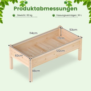 Costway Σετ 2 Ξύλινα Υπερυψωμένα Παρτέρια με Οπές Αποστράγγισης, Ορ... Costway Σετ 2 Ξύλινα Υπερυψωμένα Παρτέρια με Οπές Αποστράγγισης, Ορ...