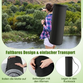 Costway Άνετο Στρώμα Κάμπινγκ με Αδιάβροχο Ύφασμα, Memory Foam & Αν...