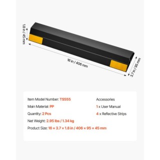 VEVOR Συσκευή Στάθμευσης 406 mm, Σετ 2 Τεμαχίων για Γκαράζ με Ανακλ... VEVOR Συσκευή Στάθμευσης 406 mm, Σετ 2 Τεμαχίων για Γκαράζ με Ανακλ...