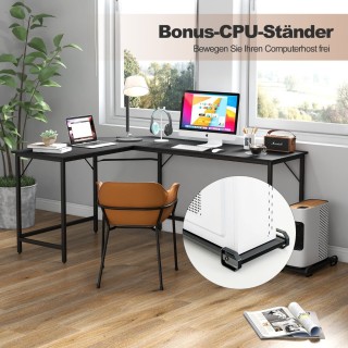 Costway Γραφείο Υπολογιστή σε Σχήμα L με Ενσωματωμένες Πρίζες και ... Costway Γραφείο Υπολογιστή σε Σχήμα L με Ενσωματωμένες Πρίζες και ...