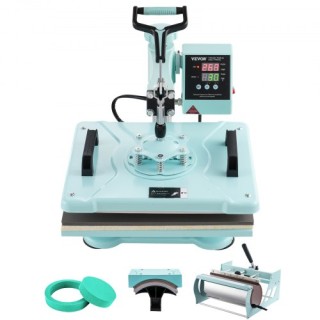 Πρέσα Θερμότητας VEVOR 12x15 5 σε 1 με Πρέσα για Κύπελλα 30oz Πράσι... Πρέσα Θερμότητας VEVOR 12x15 5 σε 1 με Πρέσα για Κύπελλα 30oz Πράσι...