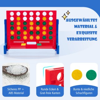 Costway  Υπερμεγέθες Παιχνίδι 4 στη Σειρά για Οικογενειακή Διασκέδα...