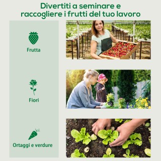 Outsunny Garden Θερμοκήπιο PE και ατσάλι με 4 πασσάλους εδάφους, 2 ...