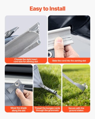 VEVOR Πτυσσόμενη Οθόνη Ηλιοπροστασίας RV 2 x 2.8 m με Κάλυμμα UV50+... VEVOR Πτυσσόμενη Οθόνη Ηλιοπροστασίας RV 2 x 2.8 m με Κάλυμμα UV50+...